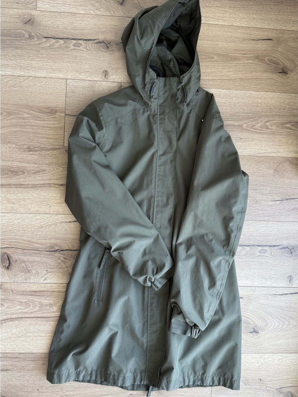 Helly Hansen Olive Hooded Raincoat